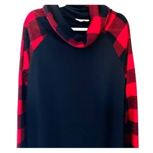 Buffalo Plaid Turtleneck Sweater